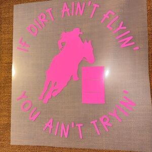 Pink Rodeo Barrel Racing Decal